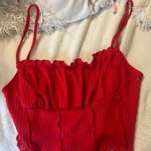 Red SHEIN top, size L